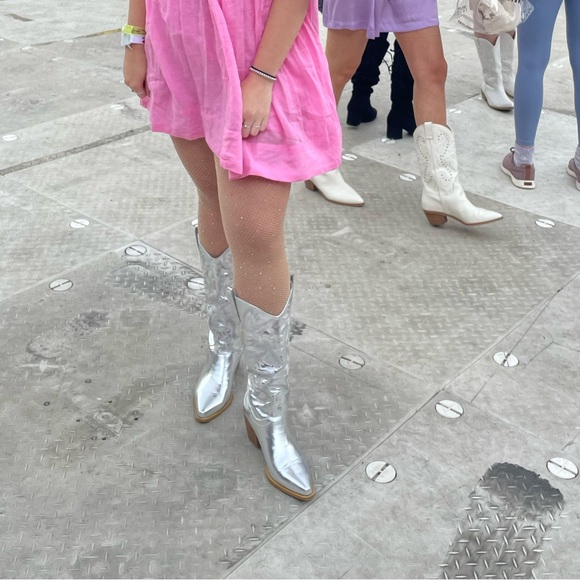 Silver Cowboy Boots - Picture 3 of 3